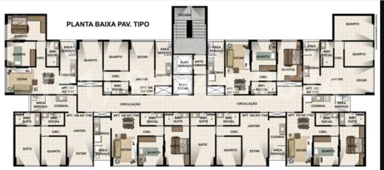 Apartamento de 2 quartos, 47m² no bairro Campo Grande, em Recife | Eu Corretor